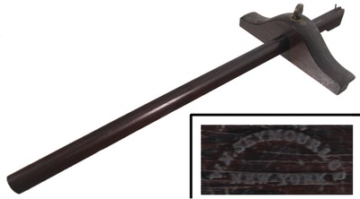 William Seymour & Company, New York, New York: Rare Rosewood Panel Marking Gauge