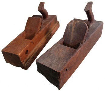 Assorted Makers: Two Hdld. Cornice Molding Planes