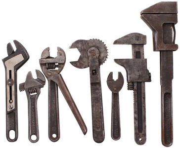 Assorted Makers: Lot Of Seven Quick Adjust Wrenches