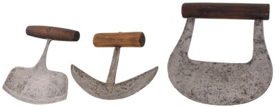 Unmarked: Lot Of Three Early Kitchen Choppers