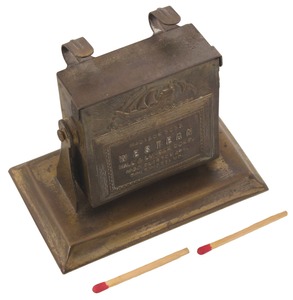 L.F. Dow Company, St. Paul, Minnesota: Brass Desktop Match Dispenser