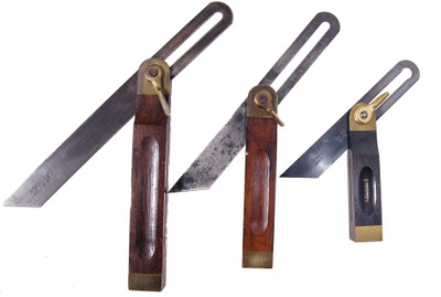 Stanley Rule & Level, No. 25: Three Extra Clean R'wood & Brass Bevels