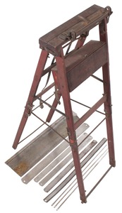 Unmarked: Rare Folding Saw Filing Vise Stand