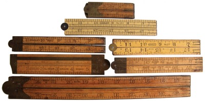 Stanley Rule & Level: Lot Of Seven Clean Folding Rule