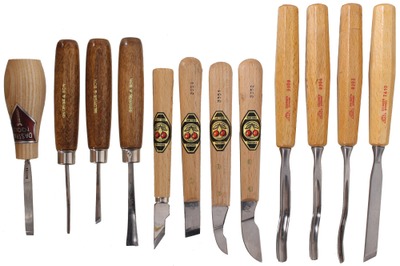 Assorted Makers: Lot Of 12 Unused Carving Tool