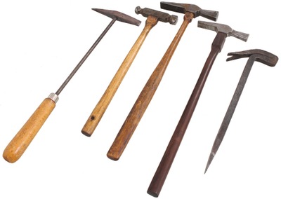 Assorted Makers: Lot Of Five Small Size Hammers
