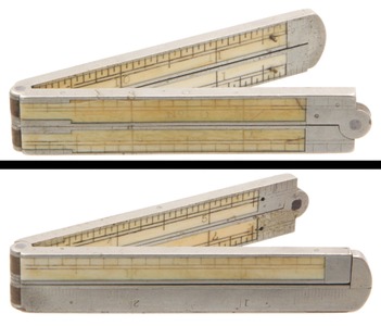STANLEY (Unmarked), No. 40: One-Foot, Four-Fold Caliper Folding Rule