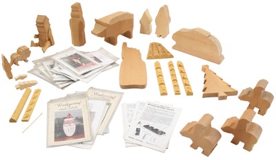 Assorted Makers: Low Of Roughed Out Wood Carvings