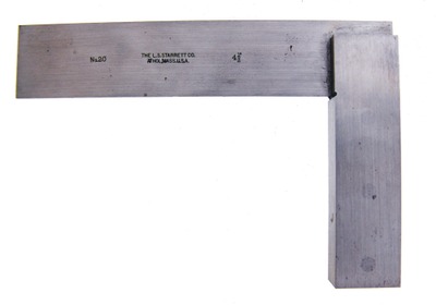 L.S.S. Starrett Company, No. 20: Ungraduated 4 1/2" Steel Try Square