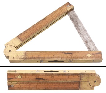 Chapin-Stephens Company, Pine Meadow, Connecticut, No. 036: Patent Inclinometer Folding Rule