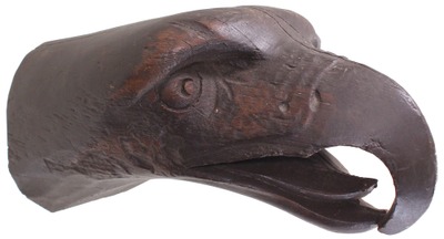 Unmarked: Carved Wooden Eagle's Head