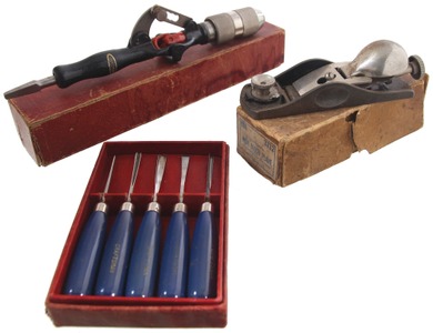 Sears, Roebuck & Company, Chicago, Illinois: Three Original Box Woodworking Tools