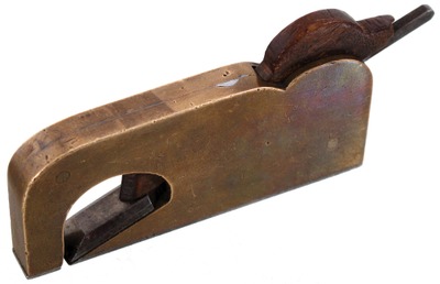 Unmarked: Small Cast Brass Rabbet Plane