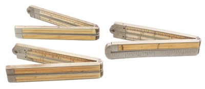 Assorted Makers: Three Early Type Folding Rule