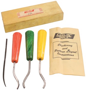 Frantz Metal Specialties, Allentown, Pennsylvania, No. 18: Unused Set Of Three G'stock Checkering T
