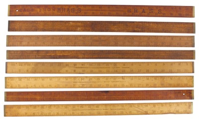 Assorted Makers: Lot Of Assorted Shrinkage Rules