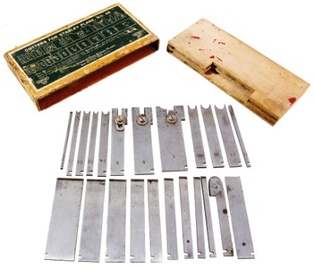 Stanley Rule & Level: Extra Clean Full Dbl. Box Of Cutting Irons