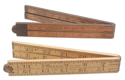 Montgomery Ward & Company, Chicago, Illinois: Two "Wards' Finest" Folding Rules