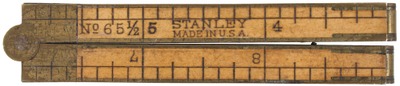 Standard Rule Company, Unionville, Connecticut, No. 65 1/2: Extra Clean One-Foot 4-Fold Folding Rule