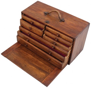 Unmarked: Machinist's Mahogany Tool Chest