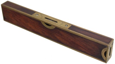 Stratton Brothers, Greenfield, Massachusetts, No. 10: Early Patent R'wood Brass Bound Level