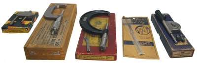 Assorted Makers: Lot Of Five Orig. Box Machinists' Tool