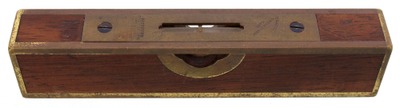Stratton Brothers, Greenfield, Massachusetts: Rare Early Six-Inch Brass Bound Level