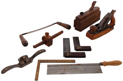 Assorted Makers: Lot Of Early Type Woodworking Tools