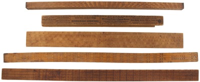 Assorted Makers: Five Early Log & Lumber Rules