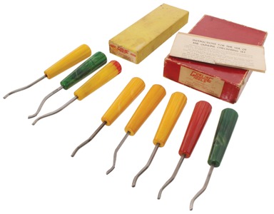 Frantz Metal Specialties, Allentown, Pennsylvania, No. 18: Two Sets Of Unused G'stock Checkering T