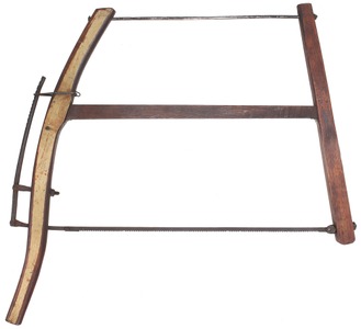 Unmarked: Rare Fence Post Maker's Frame Saw