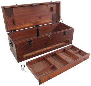 Unmarked: Pine & Chestnut Carpener's Tool Ches