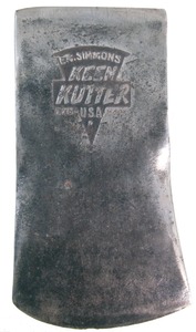 E.C. Simmons Hardware Company, St. Louis, Missouri: "Keen Kutter" Emboss Sgl. Bit Felling Axe