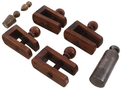 Assorted Makers: Three Early Type Plumb Bobs