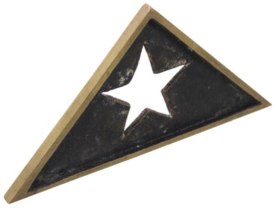 Unmarked: Unus. Cast Brass Triangle Layout Tool