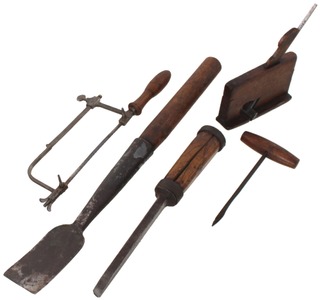 Assorted Makers: Lot Of Early Type Woodworking Tools