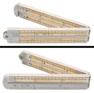 STANLEY (Unmarked), No. 40: One-Foot, Four-Fold Caliper Folding Rule