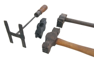 Assorted Makers: Lot Of Three Timber Marking Hammers