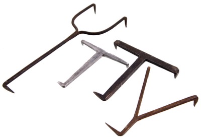 Unmarked: Four Hand Forged Bench Stops