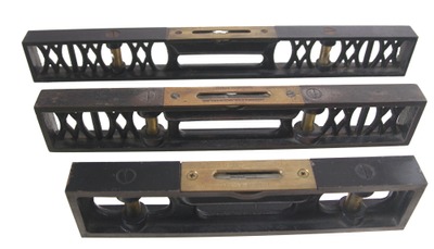 John Rabone & Sons, Birmingham, England: Three Cast Iron Spirit Level