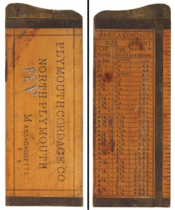 Kerby & Bro. Makers, New York, New York: Extra Clean  Adverti Rope Caliper Rule