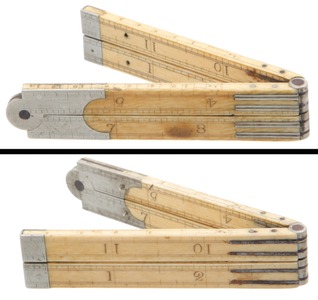Unmarked: One-Foot, Four-Fold Folding Rule