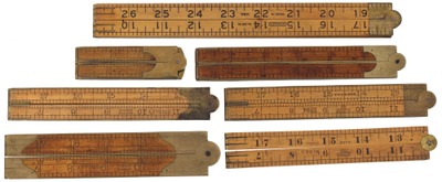 Stanley Rule & Level: Seven Extra Clean B'wood Folding Rules