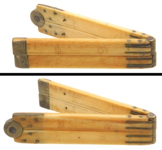 Unmarked: One-Foot, Four-Fold Folding Rule