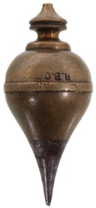 Unmarked: Showy Turned Brass Plumb Bob