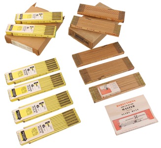 Assorted Makers: Two Boxes Of Unused Folding Rules