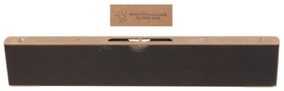 Edward Preston & Sons, Birmingham, England: Unusual Ebony Body Spirit Level