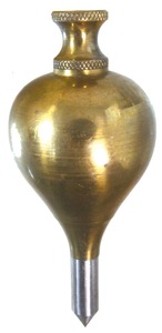 E. Preston & Sons, Birmingham, England (Unmarked): Extra Clean Brass Plumb Bob