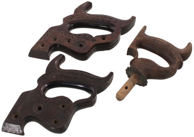 Assorted Makers: Lot Of Three Unus. Saw Handles