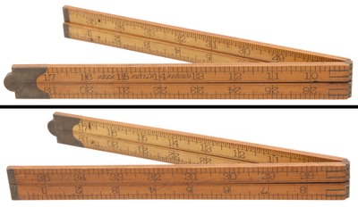 E.C. Simmons Hardware Company, St. Louis, Missouri, No. K660 1/2: Rare Three-Foot Four-Fold, Folding Rule